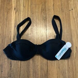NWT Freshwater Black underwire bra swim top size XXL